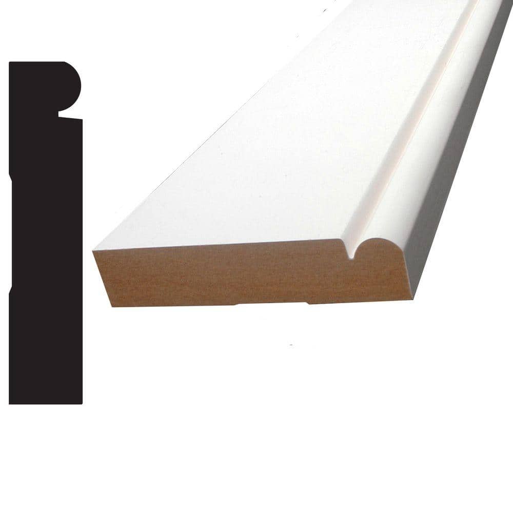 Alexandria Moulding 3/4 in. x 31/2 in. x 96 in. Primed MDF Casing