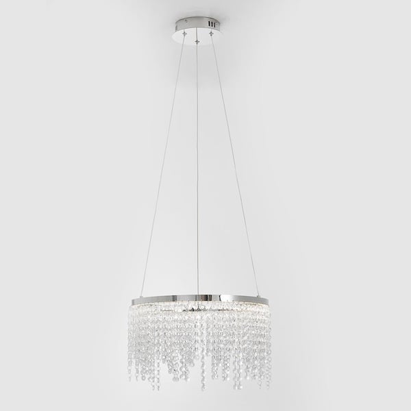 Tidoin Fancy Luxury Crystal Integrated LED White Chandelier