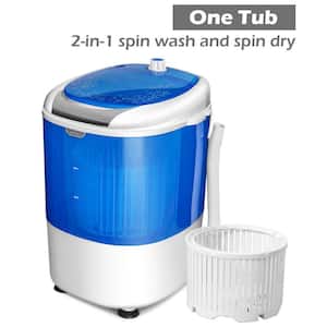 5.5 lbs. 0.6 cu. ft. Top Load Washer Portable Mini Compact Washing Machine in Blue Dryer Gravity Drain