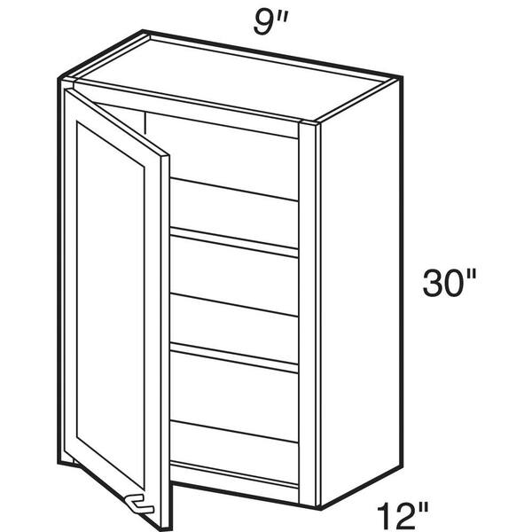 Contractor Express Cabinets Vessel Blue Shaker Stock Assembled Plywood Wall Corner Kitchen Cabinet Soft Close L (27 in. x 30 in. x 12 in.)