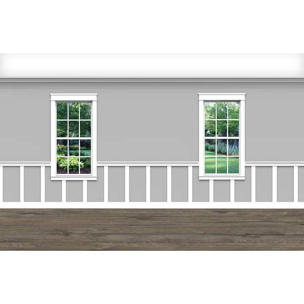 .75 in. D x 36 in. W x 92 in. L Unfinished Aspen Wood Koen Wainscot Kit Panel Moulding