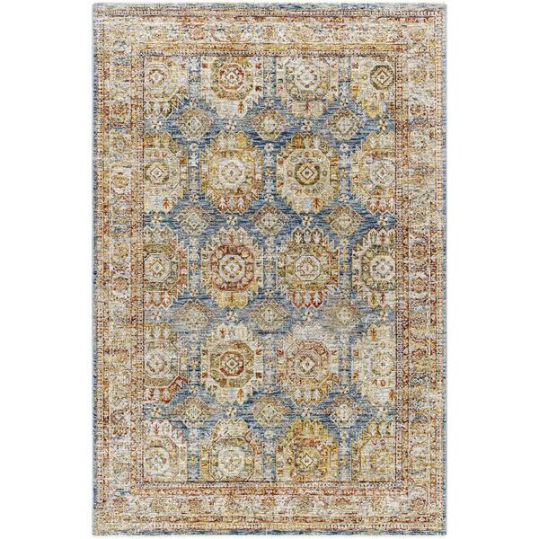 Mona Lisa Mustard Traditional Border 5 ft. x 7 ft. 5 in. Area Rug
