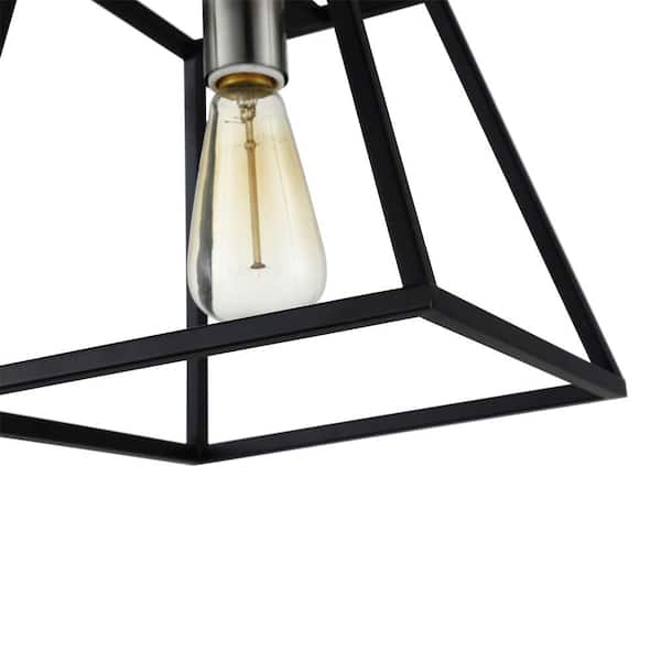 OVE Decors Agnes I 1-Light Black Square Pendant Light with Bulb Included  Agnes I The Home Depot