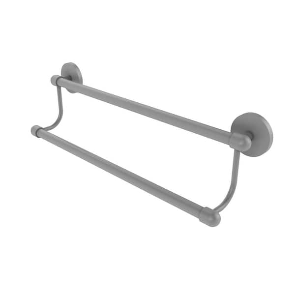 Allied Brass Tango Collection 24 in. Wall Mounted Double Towel Bar in Matte Gray