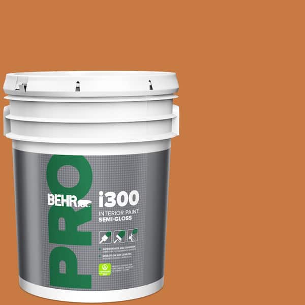 BEHR PRO 5 gal. #M230-7 Rumba Orange Semi-Gloss Interior Paint