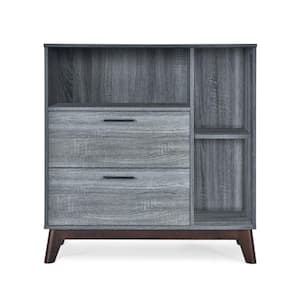 Ayres Sonoma Gray Oak and Walnut Cabinet with 2-Drawers