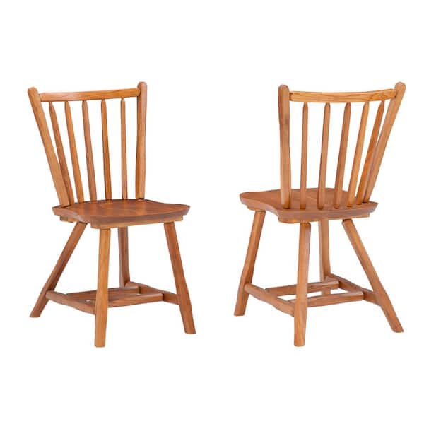 Linon Home Decor Winston Oak Wood Dining Side Chair Set of 2