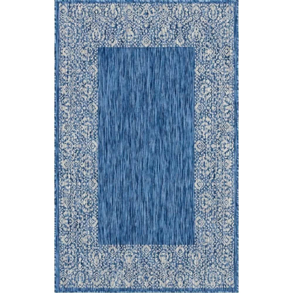 Fab Habitat Outdoor Rug - Waterproof, Fade Resistant, Crease-Free - Premium Recycled Plastic - Tropical Palm Leaf Botanical - Po