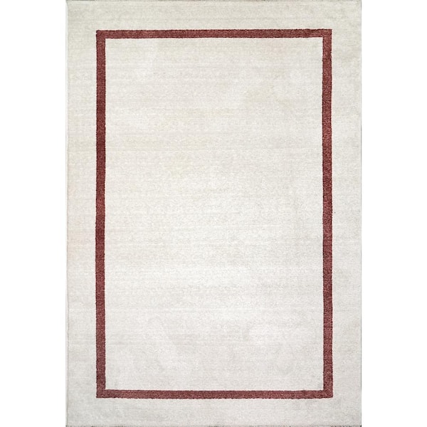 Dynamic Rugs Hera 9 ft. X 11 ft. 5 in. Ivory/Brick Geometric Indoor Area Rug
