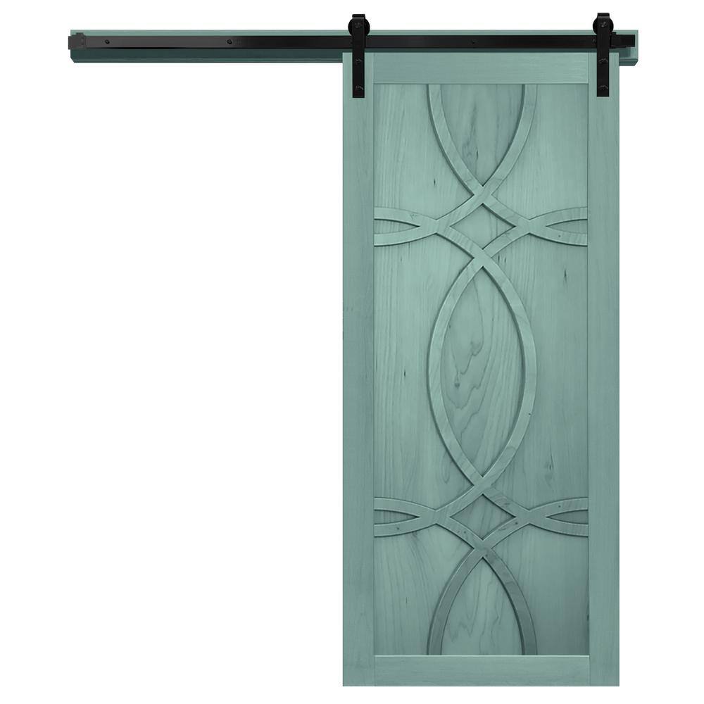 42 in. x 84 in. Hollywood Caribbean Wood Sliding Barn Door with Hardware Kit price history on PriceWatchPro