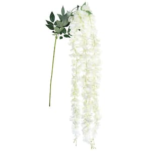 Set of 2 Long Artificial Hanging Wisteria Flower Stem Spray 66in