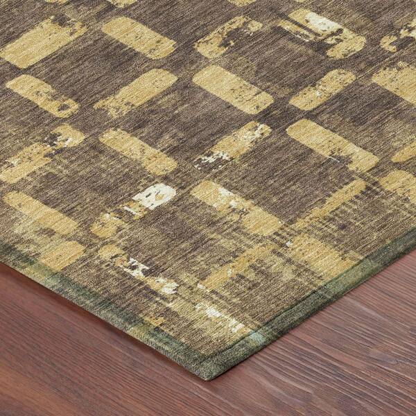 Chantille Machine Washable Indoor/Outdoor Abstract ACN2628 Fudge 2 ft. x 3 ft. Accent Rug
