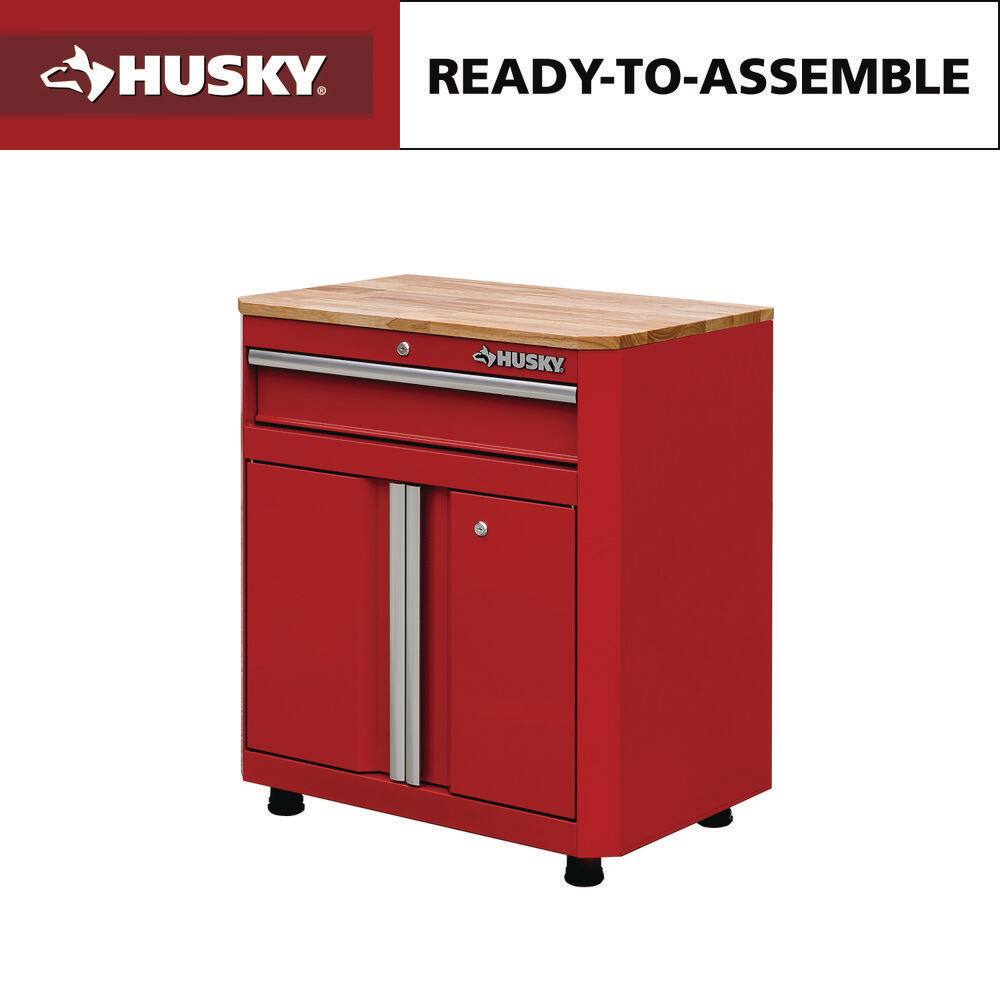Ready-to-Assemble 28 in. W x 32.8 in. H x 18.3 in. D 24-Gauge 1-Shelf Steel Freestanding Cabinet in Red price history on PriceWatchPro