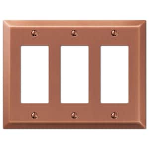 AMERELLE Metallic 2 Gang Rocker Steel Wall Plate - Antique Copper ...