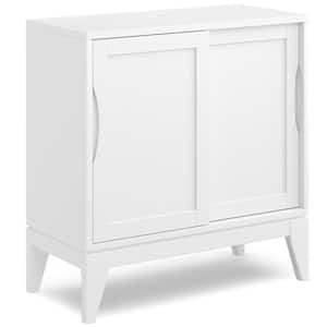 Harper White Low Storage Cabinet