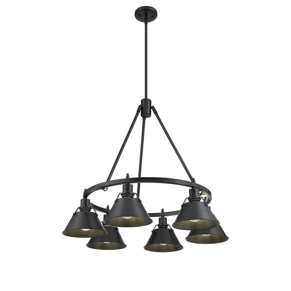 Orwell 6-Light Matte Black Chandelier price history on PriceWatchPro