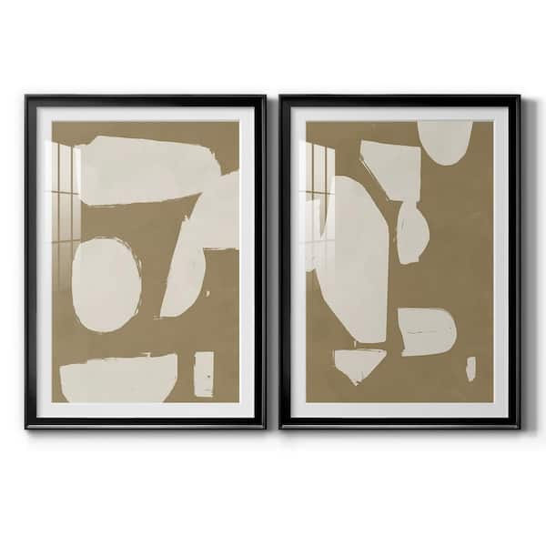 Wexford Home Chunky Abstract I by Wexford Homes 2 Pieces Framed Abstract Paper Art Print 22.5 in. x 30.5 in.