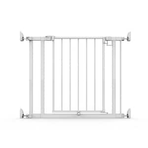 Doorway 37 in. S Series Quad Cam Lock Gate in White for Baby and Pet
