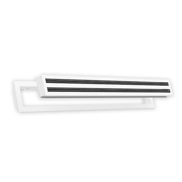36 in. x 4 in. Aluminum Wall/Ceiling Linear Slot Diffuser in White