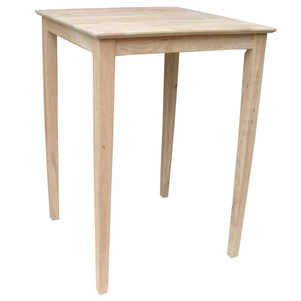 Elegant Shaker-Style 30" Square Solid Wood Bar Height Table