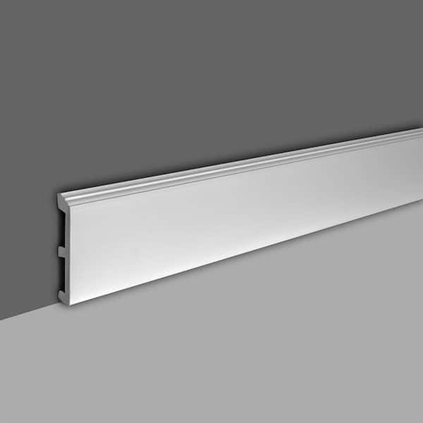 4-3/4 in. x 3/4 in. x 96 in. Plain Recycled Polystyrene Base Moulding Pro Pack 40 LF (5-Pack)