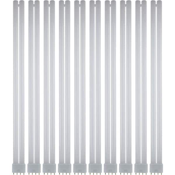 Sunlite 200-Watt Equivalent Twin Tube FT 2G11 Base Linear Bulb Shape Fluorescent Bulbs Daylight Deluxe 6500K (10-Pack)