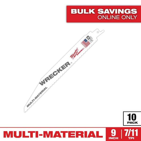 9 in. 7/11 TPI WRECKER Demolition Multi-Material Cutting SAWZALL Reciprocating Saw Blades (10-Pack)