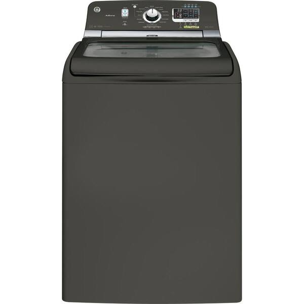 GE 5.0 DOE cu. ft. Top Load Washer with Steam in Metallic Carbon, ENERGY STAR