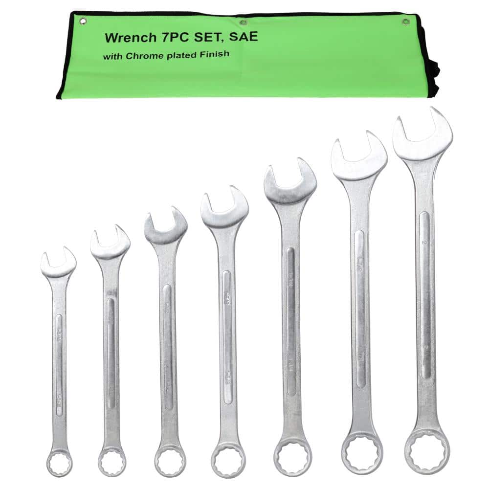 7-Piece SAE Jumbo Combination Wrench Set,Extra Large 1-5/16,1-3/8,1-1/2,1-5/8,1-3/4,1-7/8,2in. Chrome-Plated Steel price history on PriceWatchPro