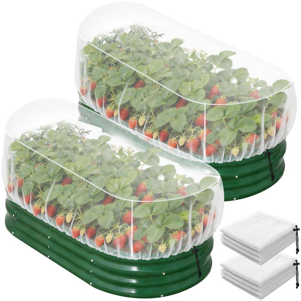 4.8 X 2.2FT Insect Bird Pest Barrier Netting for Raised Beds and Planter Boxes Garden Protection 2 Pack Drawstring Mesh price history on PriceWatchPro