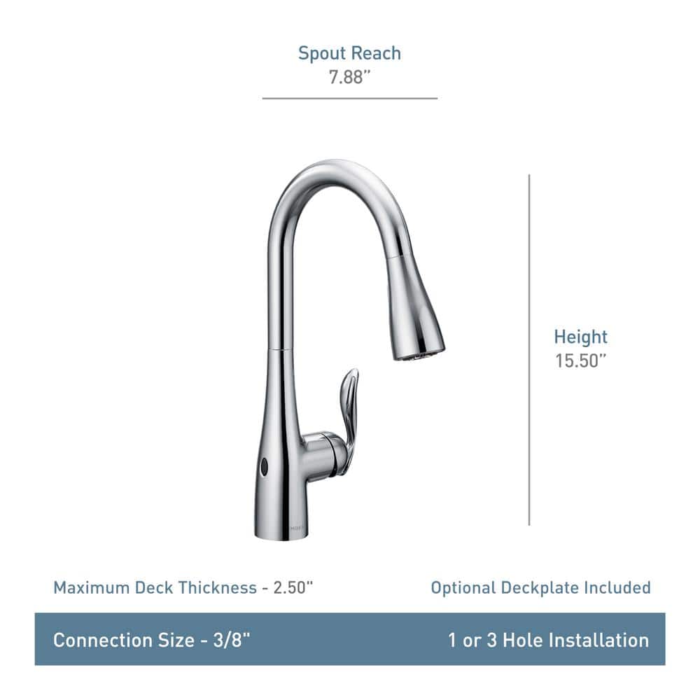 Stainless Steel Touchless Pull-Down Kitchen Faucet with Spray