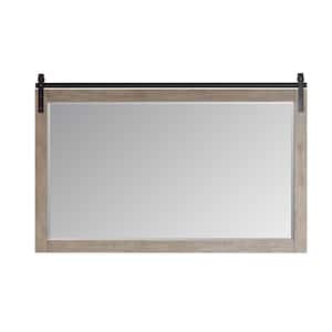 Cortes 60 in. W x 39.4 in. H Rectangular Framed Wall Bathroom Vanity Mirror in Grey
