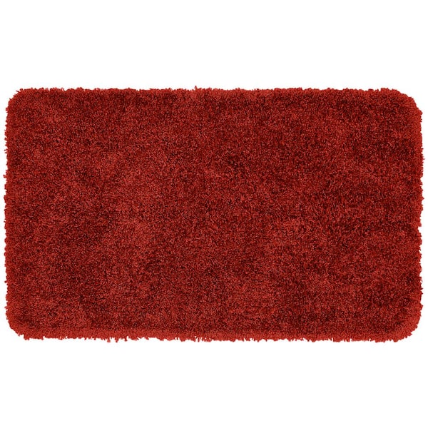 Serendipity Chili Pepper Red 30 in. x 50 in. Washable Bathroom Accent Rug