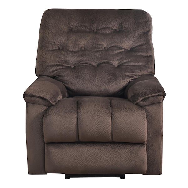 brown velvet recliner