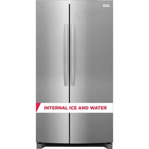 Gallery 36 in. 26 cu. ft. Standard Depth Side-by-Side Refrigerator in Stainless Steel with Internal Water Dispenser
