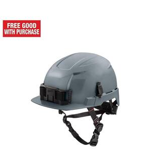 BOLT Gray Type 2 Class E Front Brim Non-Vented Safety Helmet