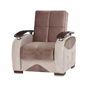 Divine Collection Convertible Brown Armchair With Storage