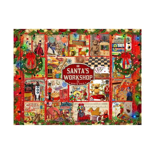 Trademark Fine Art Unframed Home the Font Diva 'Santas Workshop' Photography Wall Art 24 in. x 32 in.