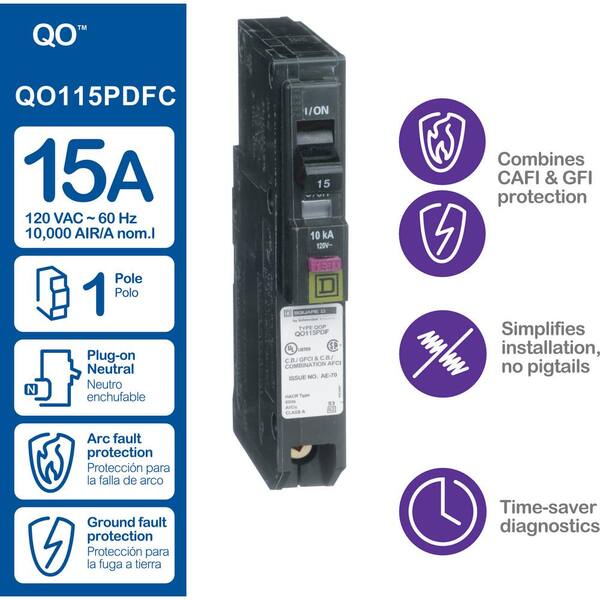 10 x Square D QO115CAFI Arc Fault Circuit Interrupter 15 amp NEW in BOX