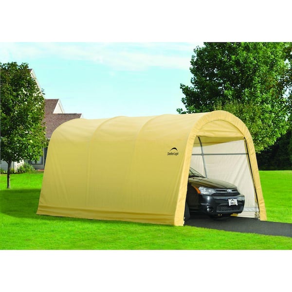 ShelterLogic 10 ft. W x 15 ft. D x 8 ft. H Steel and Polyethylene