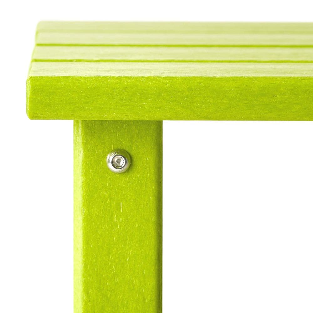 Lime HDPE Adirondack Outdoor Patio Side Table