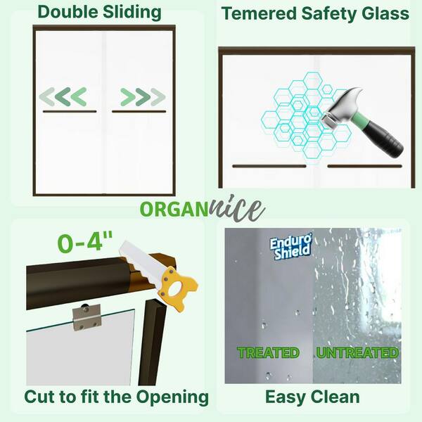 50 in. - 54 in. W x 72 in. H Sliding Framed Shower Door in Oil Rubbed Bronze with Clear Glass