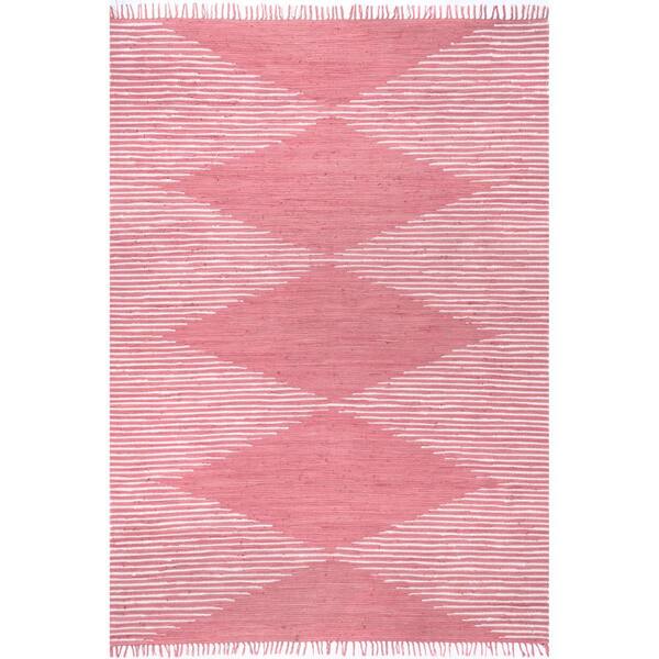 NuLOOM Collins Lined Diamonds Blush 9 Ft X 12 Ft Area Rug NEMA7E 9012 nuloom-collins-lined-diamonds-blush-9-ft-x-12-ft-area-rug-nema7e-9012
