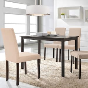 Andrew 5-Piece Beige Fabric Upholstered Dining Set