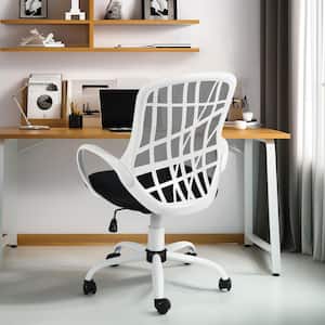 DESERT Mesh Modern Big and Tall Upholstered Swivel Chair Ergonomic Adjustable Height Task Chair in Black with Tilt