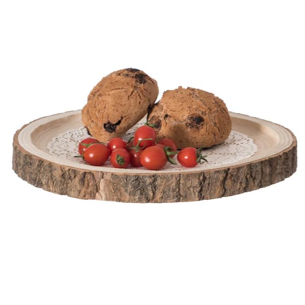 Log Of Wood Natural Round Slice Tree Bark Discs Cake Rustic Wooden