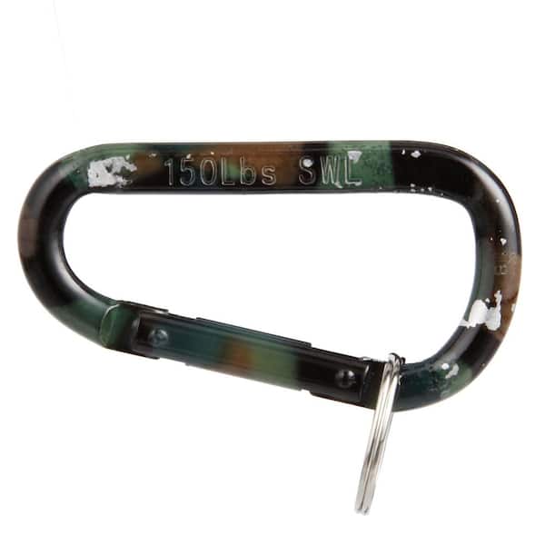 Camo Carabiner Key Ring Clip Aluminum Quick Link Chain Green Brown Black