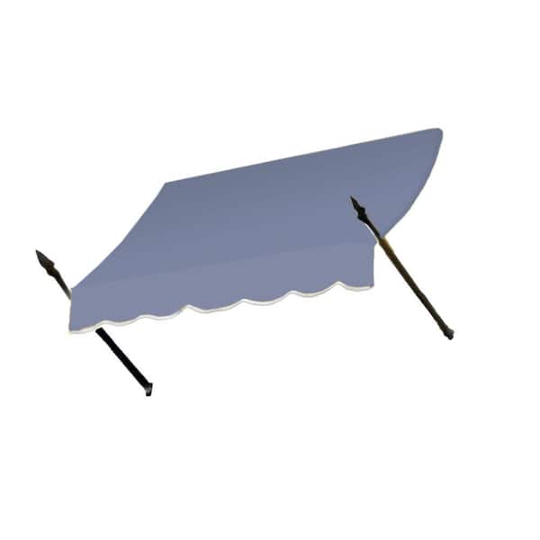 AWNTECH 4.38 ft. Wide New Orleans Fixed Awning (31 in. H x 16 in. D) in Dusty Blue