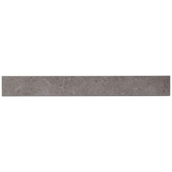 Ivy Hill Tile Iris Tortora Gray 2.75 in. x 23.62 in. Matte Porcelain Bullnose Wall Tile Trim