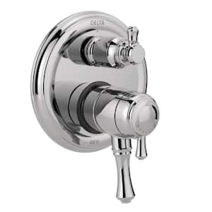 Cassidy 2-Handle Wall-Mount Valve Trim Kit with 3-Setting Integrated Diverter in Chrome (Valve Not Included)